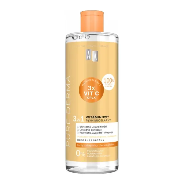 AA Pure Derma witaminowy płyn micelarny 3w1 500ml - AA