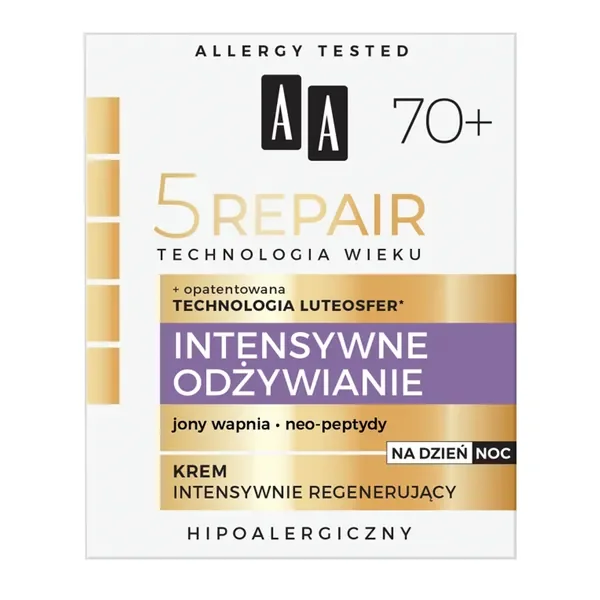 AA Technologia Wieku 5Repair 70+ Intensywne Odżywianie krem 50ml - AA