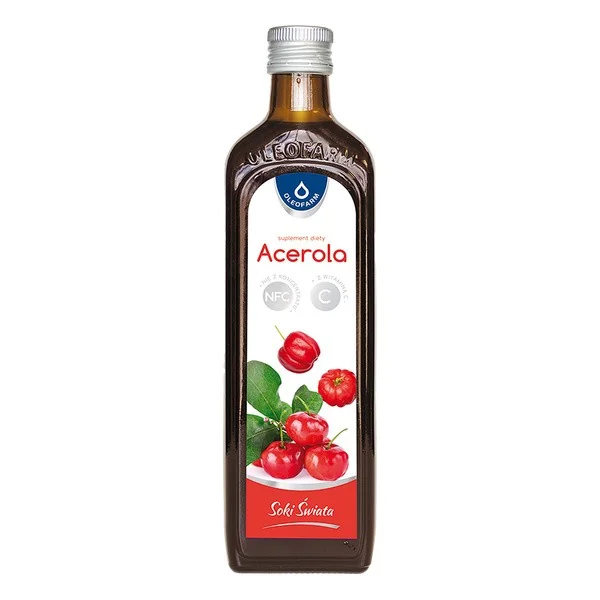 Acerola z witaminą C 600mg 490ml [Soki Świata] - Soki Świata