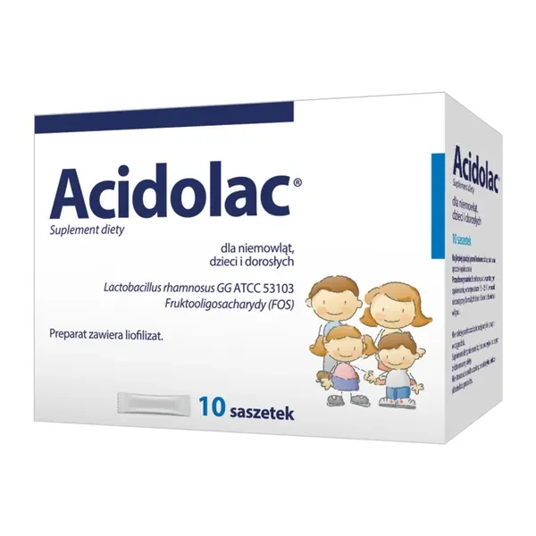 Acidolac Lactobacillus rhamnosus GG 1 mld CFU 10 saszetek [Acidolac] - Acidolac