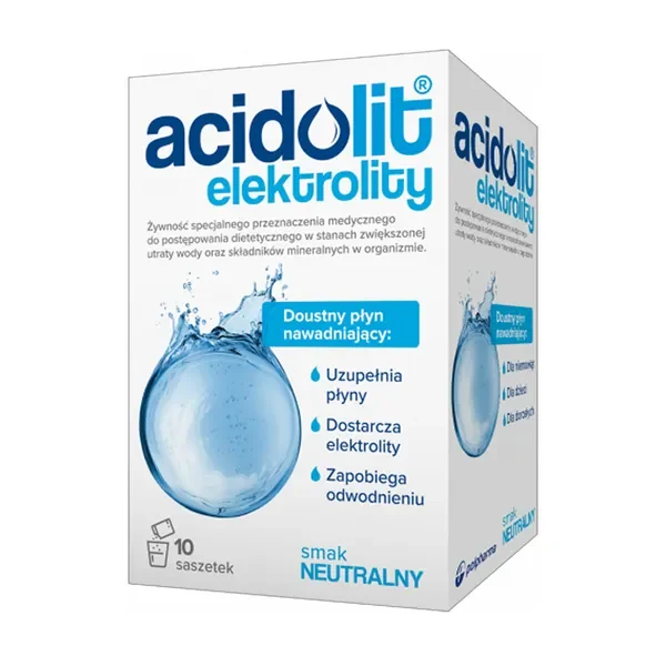Acidolit elektrolity smak neutralny 4,35g 10 saszetek [Acidolit] - Acidolit
