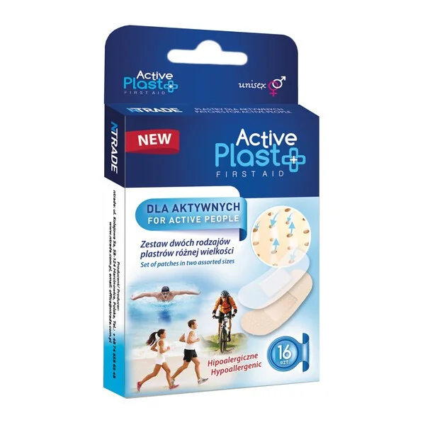 Active Plast Dla aktywnych, zestaw plastrów, 16 szt. - Active Plast