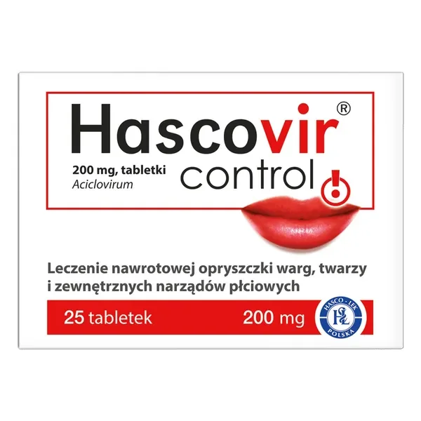 Acyklowir 200 mg 25 tabletek [Hascovir] - Hascovir