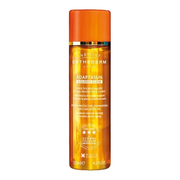 Adaptasun Golden Glow Hydra-Protective Shimmering Sun Care Body Oil 125ml [Institut Esthederm] - Institut Esthederm