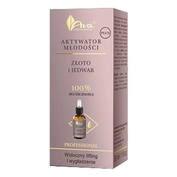 Aktywator Młodości Plus Złoto i Jedwab serum do twarzy 30ml [Ava] - Ava