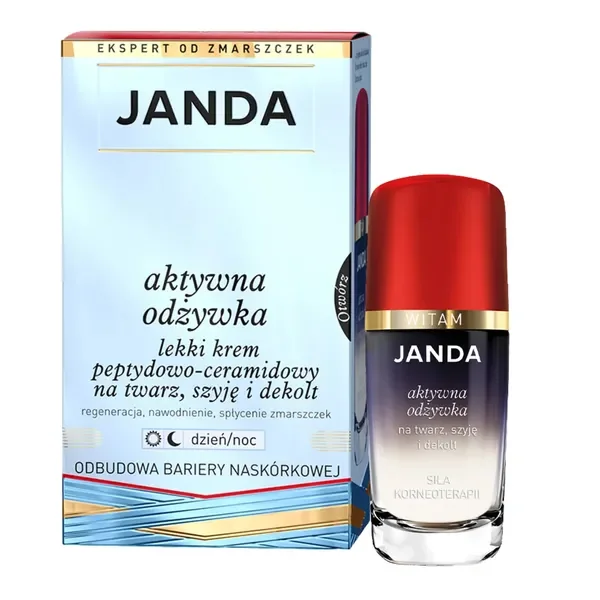 Aktywna odżywka lekki krem peptydowo-ceramidowy 30 ml [Janda] - Janda