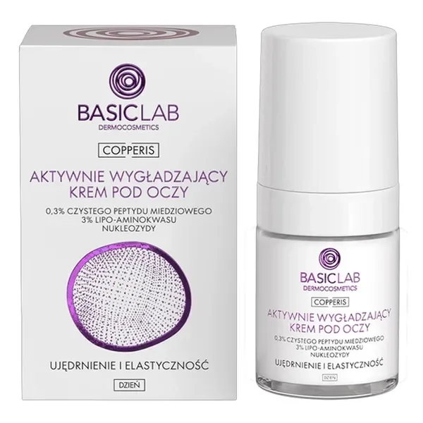 Aktywnie wygładzający krem pod oczy na dzień Ujędrnienie i Elastyczność 18ml [BasicLab] - BasicLab