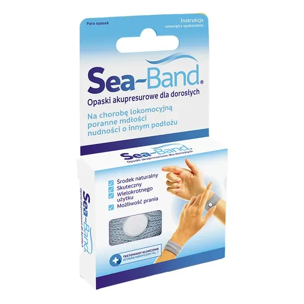 Akupresurowa opaska przeciw mdłościom 2 szt. [Sea-Band] - Sea-Band