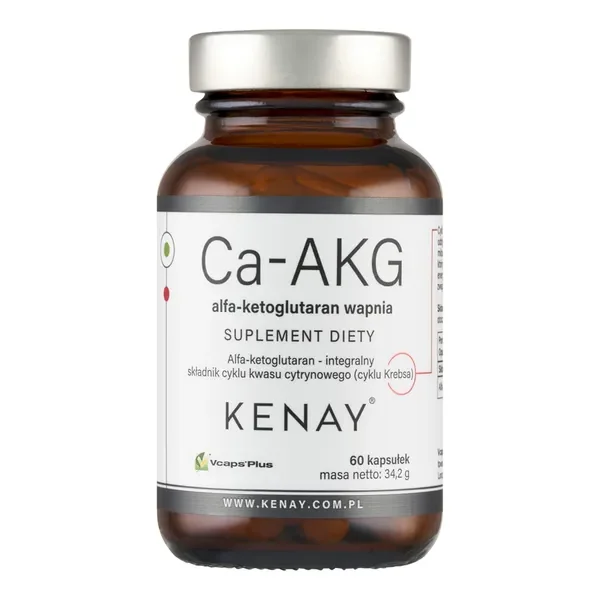 Alfa-ketoglutaran wapnia 1000 mg 60 kapsułek [Kenay] - Kenay