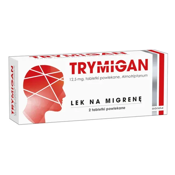 Almotryptan 12,5 mg 2 tabletki [Trymigan] - Trymigan