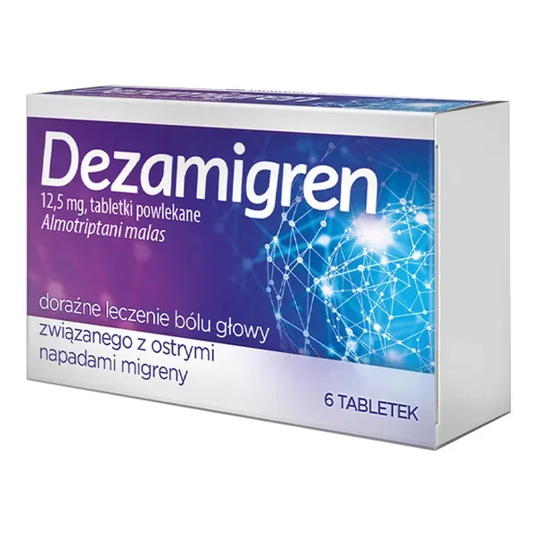 Almotryptan 12,5 mg 6 tabletek [Dezamigren] - Dezamigren