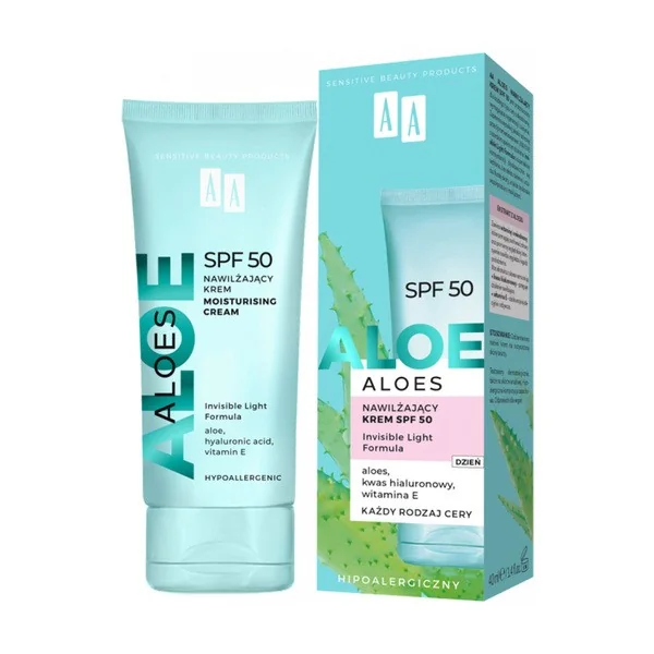 Aloes Nawilżający krem SPF 50 40ml [AA] - AA