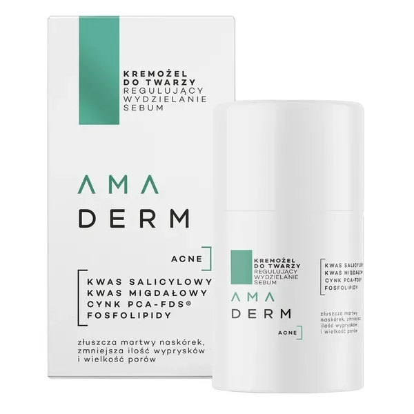 Amaderm Acne kremożel do twarzy regulujący wydzielanie sebum 50ml - Amaderm