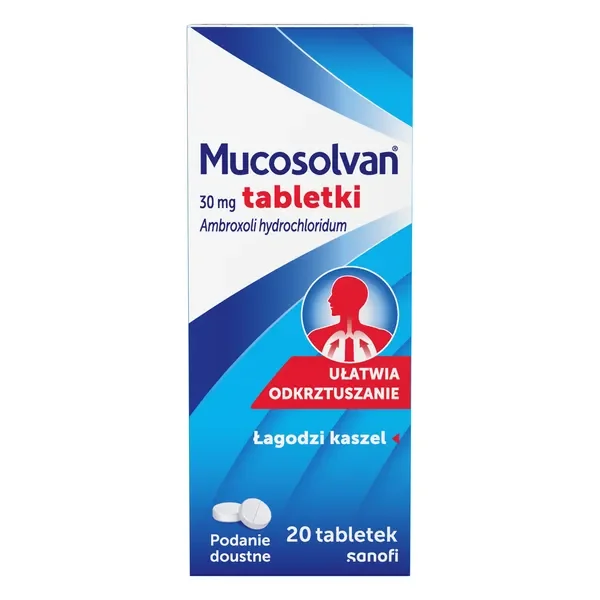 Ambroksol 30 mg 20 tabletek [Mucosolvan] - Mucosolvan