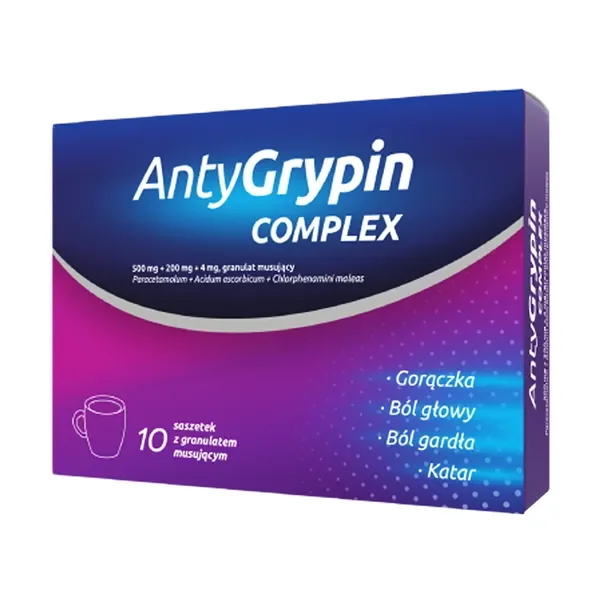 Antygrypin Complex granulat musujący 10 saszetki [AntyGrypin] - AntyGrypin