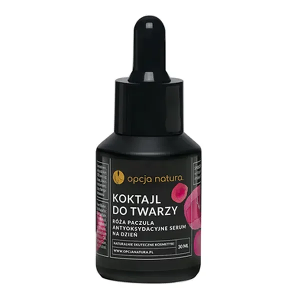 Antyoksydacyjne serum do twarzy na dzień Róża & Paczula 30ml [Opcja Natura] - Opcja Natura