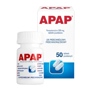 Apap 500 mg 50 tabletek [US PHARMACIA] - US PHARMACIA