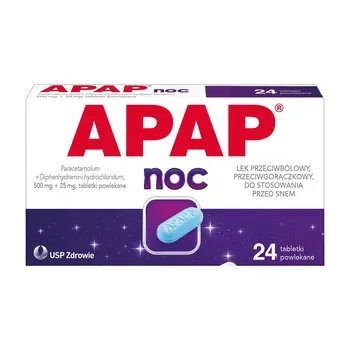 Apap Noc 500mg + 25mg 24 tabletki [US PHARMACIA] - US PHARMACIA