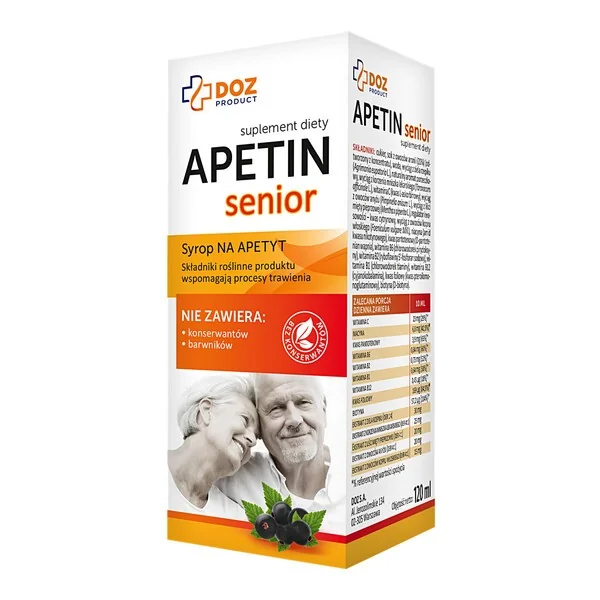 Apetin Senior Kompleks witamin B z ekstraktami ziołowymi 120 ml [DOZ PRODUCT] - DOZ PRODUCT