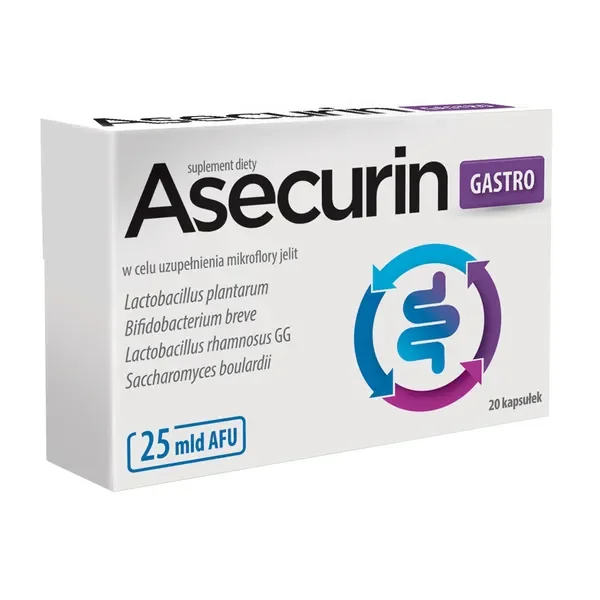 Asecurin Gastro probiotyk 20 kapsułek [Asecurin] - Asecurin
