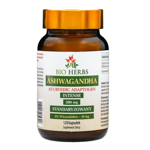 Ashwagandha 200 mg 120 kapsułek [Bio Herbs] - Bio Herbs