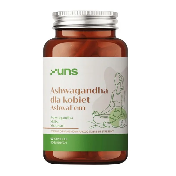 Ashwagandha dla kobiet AshwaFem 140 mg 60 kapsułek [Uns] - Uns