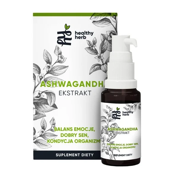 Ashwagandha ekstrakt 1000mg krople 30ml [Healthy Herb] - Healthy Herb