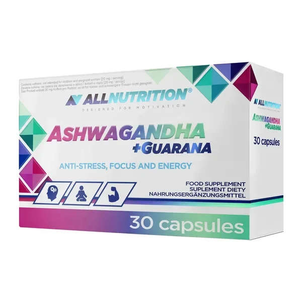 Ashwagandha + Guarana 30 kapsułek [ALLNUTRITION] - ALLNUTRITION