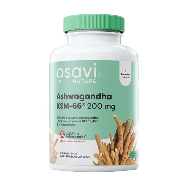 Ashwagandha KSM-66 200 mg 180 kapsułek [Osavi] - Osavi