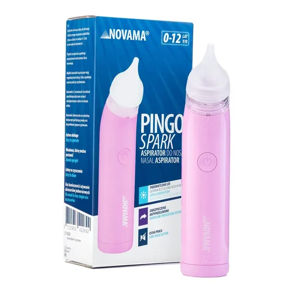 Aspirator do nosa Pingo Spark różowy 1 szt. [NOVAMA] - NOVAMA