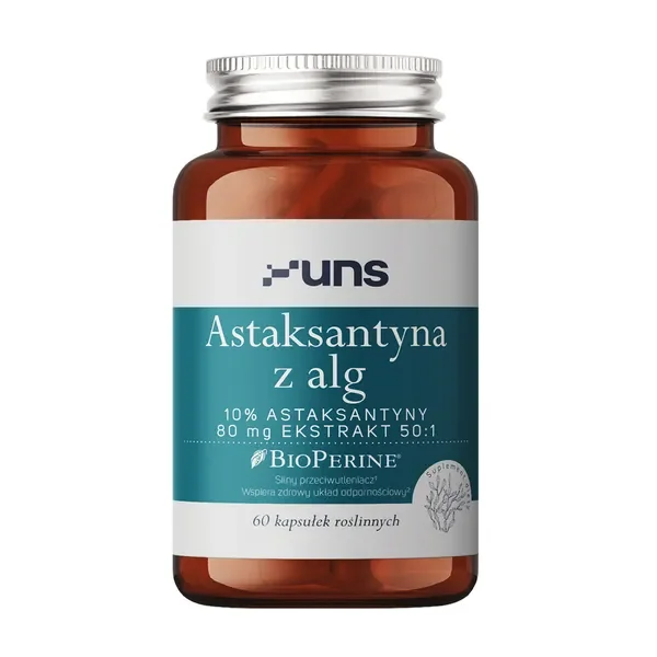 Astaksantyna 8 mg 60 kapsułek [Uns] - Uns