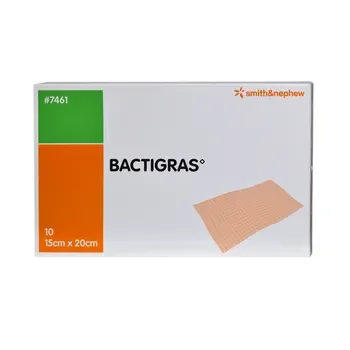 Bactigras opatrunek parafinowy jałowy 15cm x 20cm 10szt [SMITH+ NEPHEW] - SMITH+ NEPHEW
