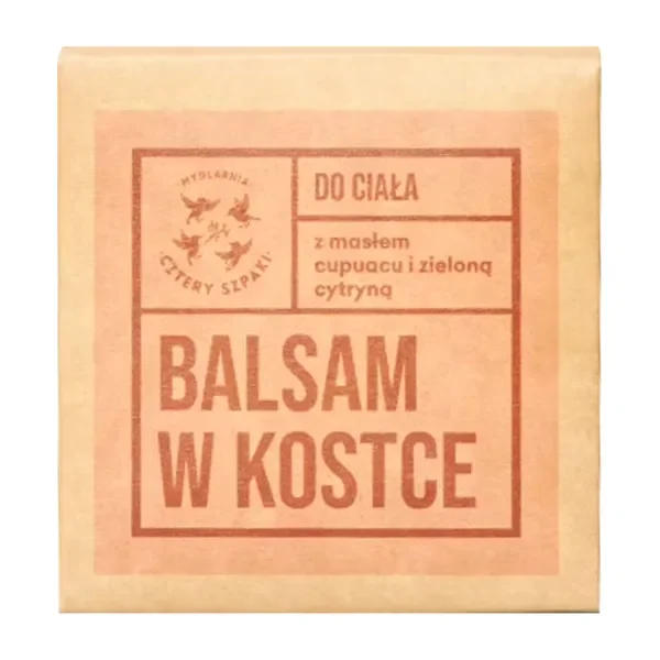 Balsam do ciała w kostce z masłem cupuacu i zieloną herbatą 55g [Cztery Szpaki] - Cztery Szpaki