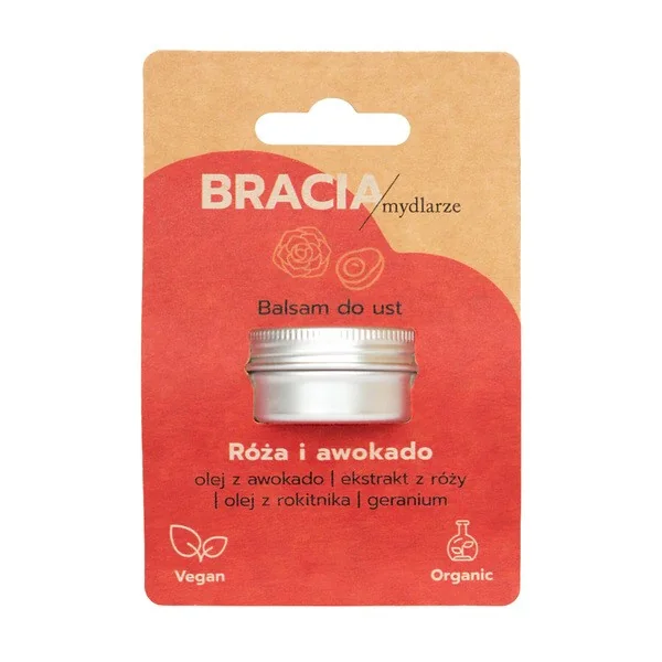 Balsam do ust Róża i awokado 15 ml [Bracia Mydlarze] - Bracia Mydlarze
