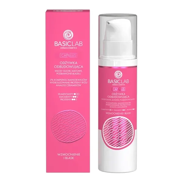 BasicLab Capillus odżywka odbudowująca do włosów suchych 250ml - BasicLab