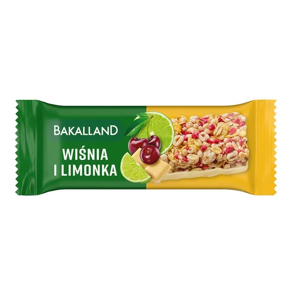 Baton zbożowy wiśnia i limonka relaks 38g [Bakalland] - Bakalland