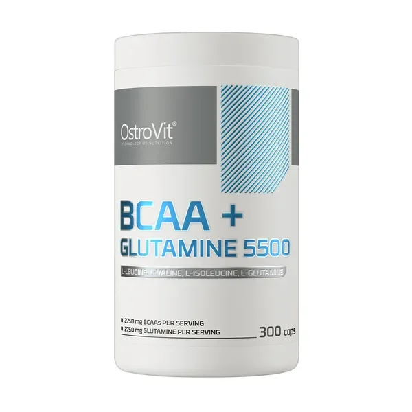 BCAA + Glutamina 5500mg 300 kapsułek [OstroVit] - OstroVit