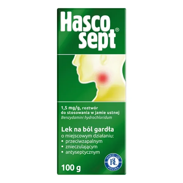 Benzydamina 1,5 mg/g 100 g [Hascosept] - Hascosept