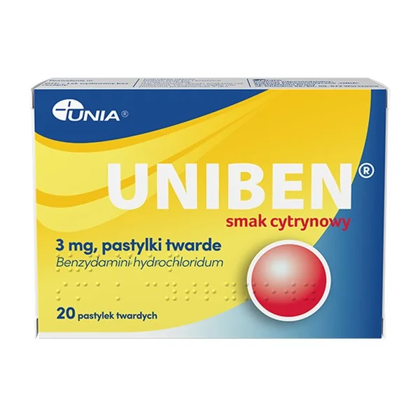 Benzydamina 3 mg 20 pastylek [Uniben] - Uniben