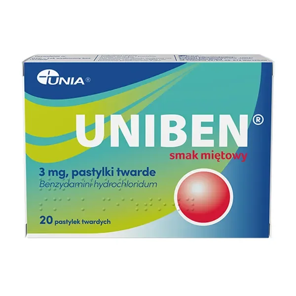 Benzydamina 3 mg 20 pastylek [Uniben] - Uniben