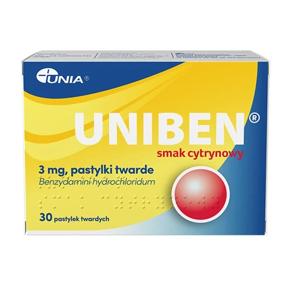 Benzydamina 3 mg 30 pastylek [Uniben] - Uniben