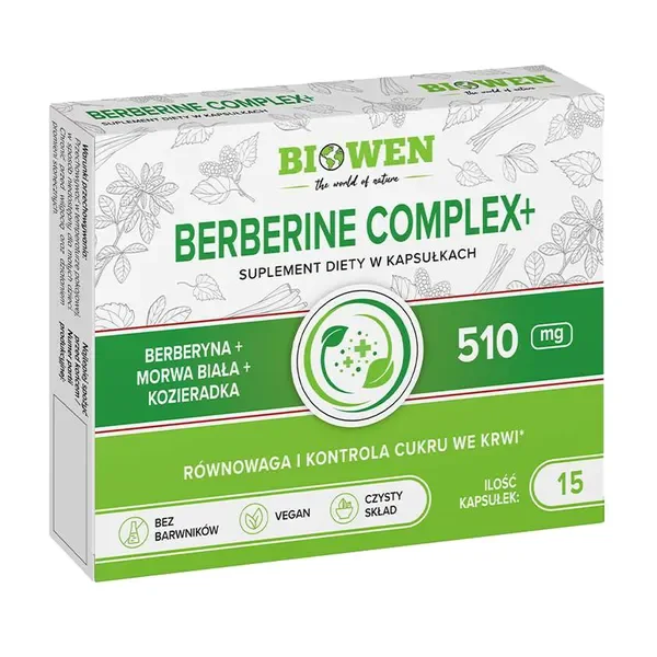 Berberine Complex+ 450 mg 15 kapsułek [Biowen] - Biowen