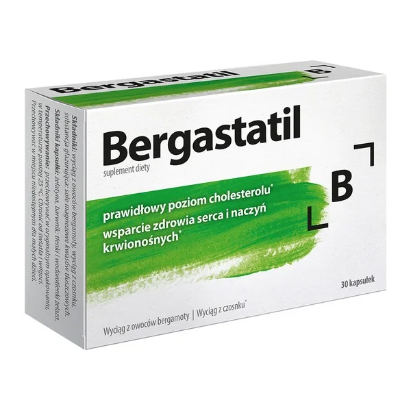 Bergastatil Bergamota + Czosnek 30 kapsułek [Aflofarm] - Aflofarm