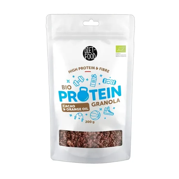 Bio Granola Proteinowa Kakao i olejek pomarańczowy 200g [Diet-Food] - Diet-Food