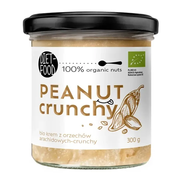 Bio Krem z Orzechów Arachidowych Crunchy 300g [Diet-Food] - Diet-Food