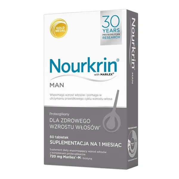 Biotyna 180 µg 60 tabletek [Nourkrin Man] - Nourkrin