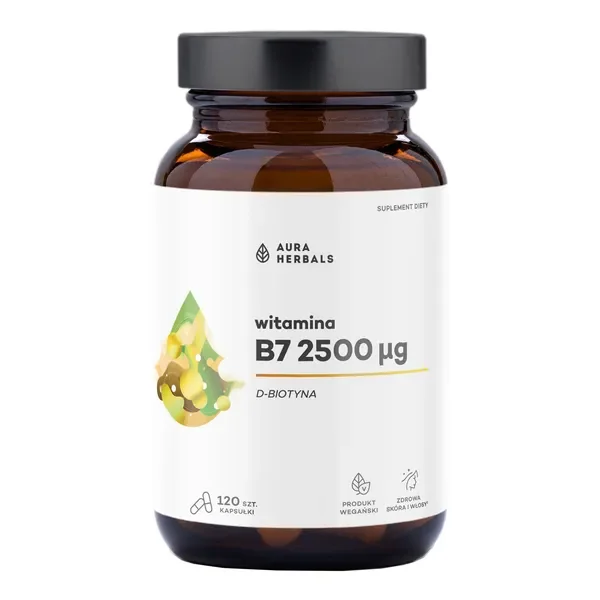 Biotyna 2500 µg 120 kapsułek [Aura Herbals] - Aura Herbals