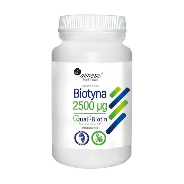 Biotyna 2500 µg 120 tabletek [Aliness] - Aliness Health'N'Beauty
