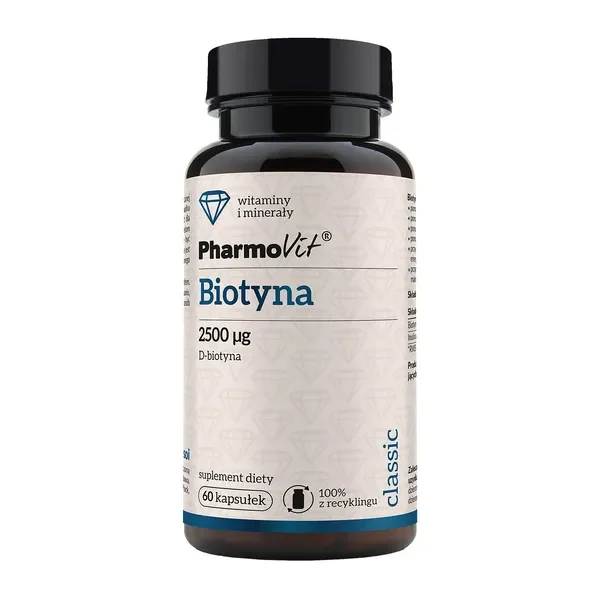 Biotyna 2500 µg 60 kapsułek [Pharmovit] - Pharmovit
