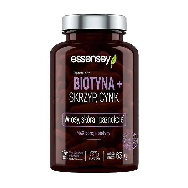 Biotyna 2500 µg + Skrzyp + Cynk 90 kapsułek [Essensey] - Essensey